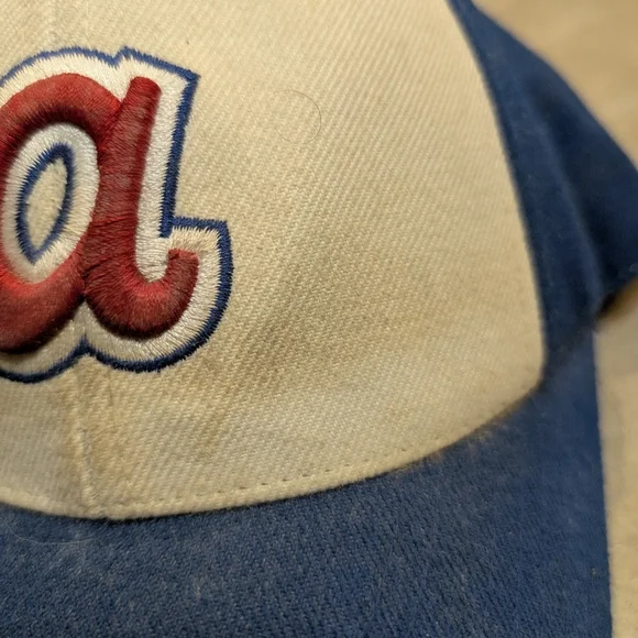VTG American Needle Atlanta Braves Hat Men's 7 1/8 Flaws - Picture 3 of 7